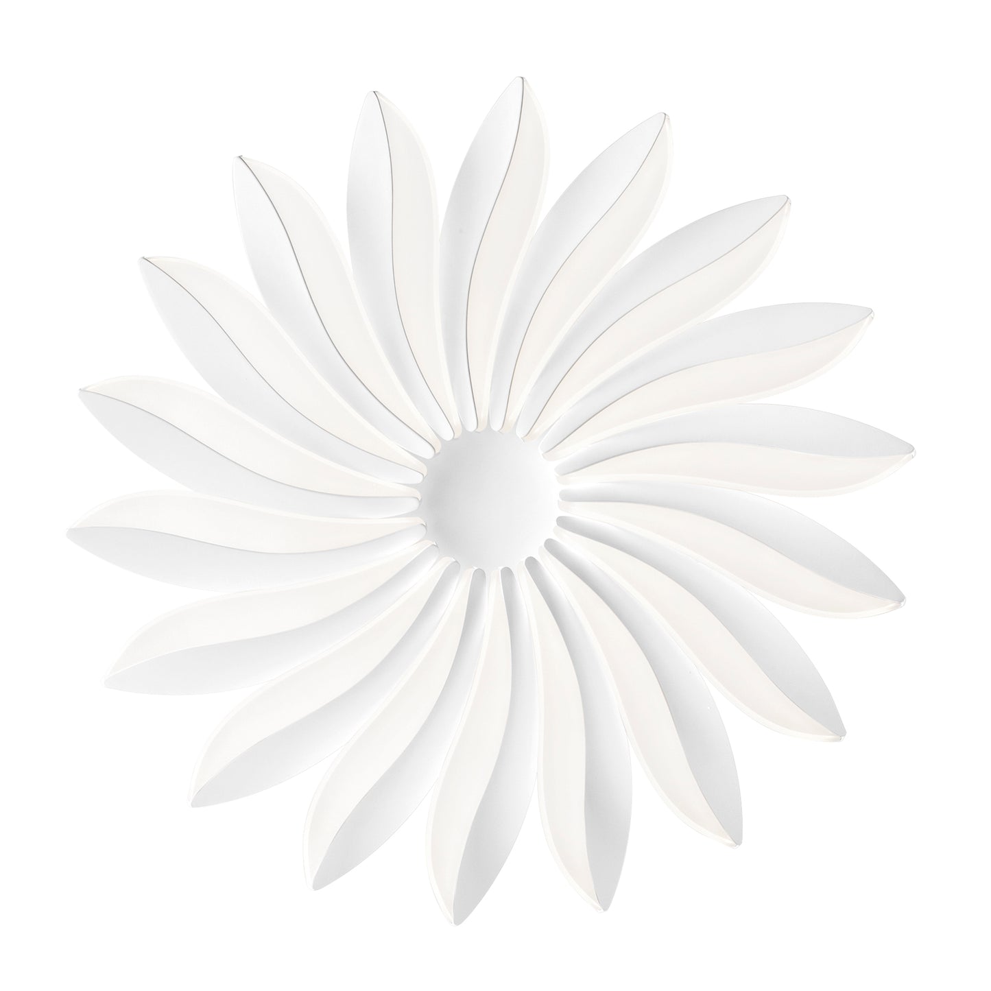 Plafoniera LED SUNRISE in alluminio bianco con dimmer 4000K (luce naturale) Ø 61,5 cm.