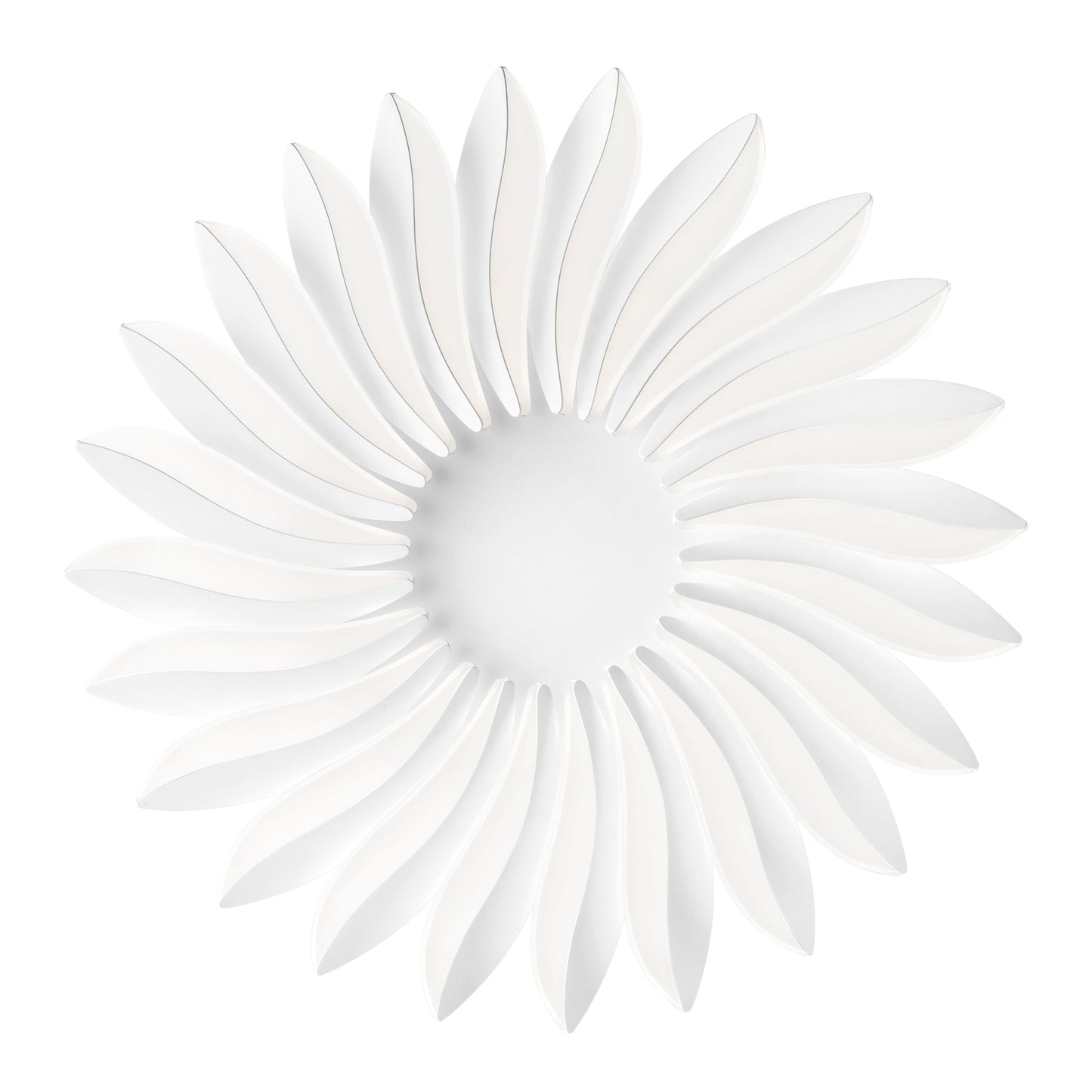 Plafoniera LED SUNRISE in alluminio bianco con dimmer 4000K (luce naturale) Ø 71,5 cm.