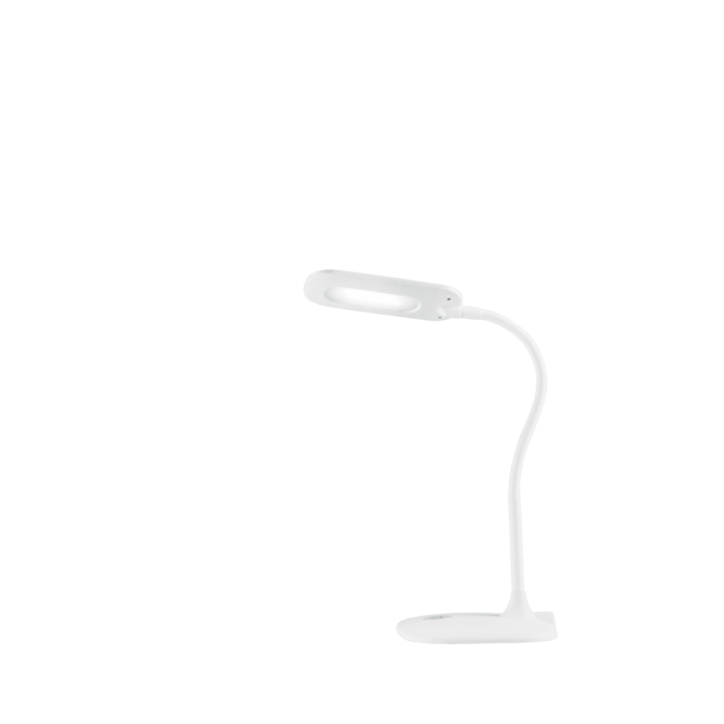 Lampada da lettura orientabile LED DARWIN in metallo bianco con touch e dimmer