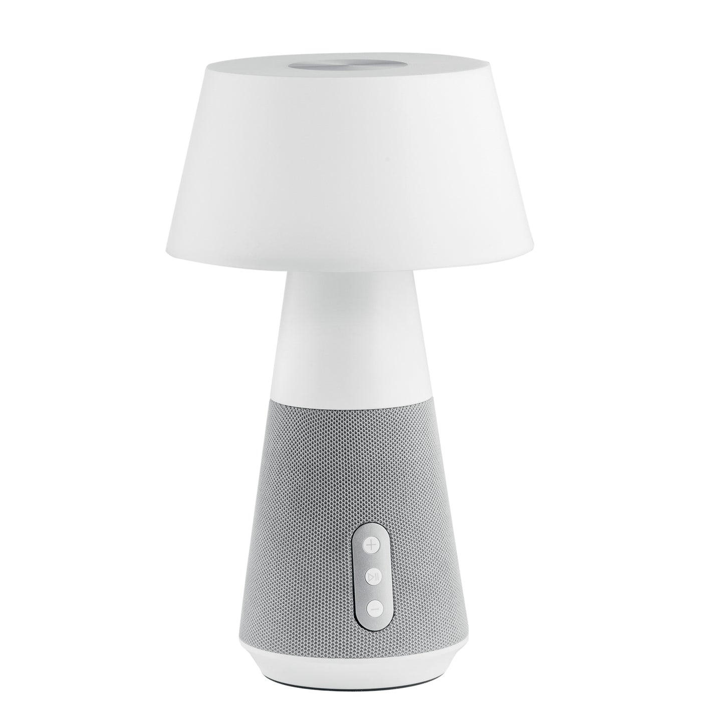 Lampada LED ricaricabile DECIBEL con speaker bluetooth touch dimmer e CCT