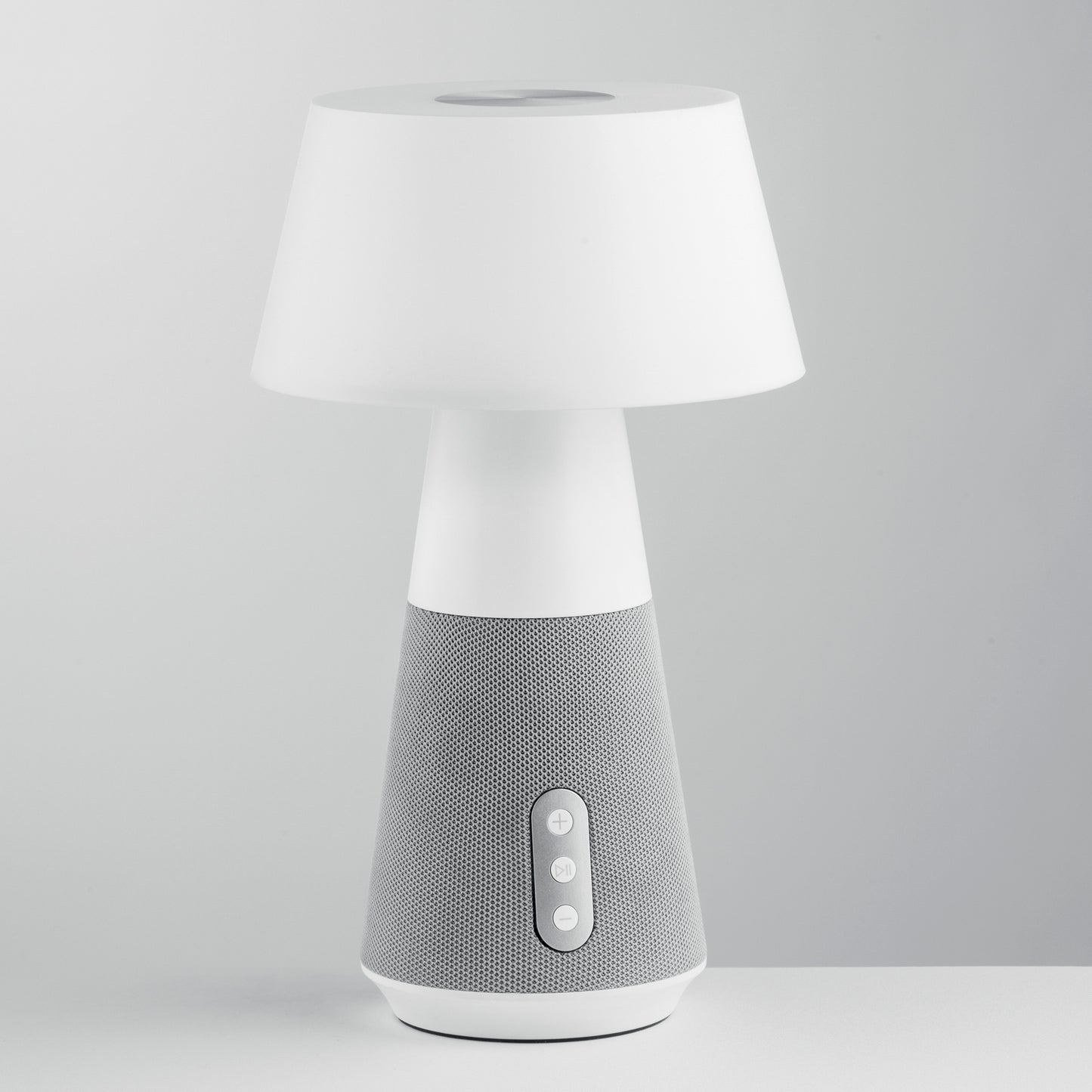 Lampada LED ricaricabile DECIBEL con speaker bluetooth touch dimmer e CCT