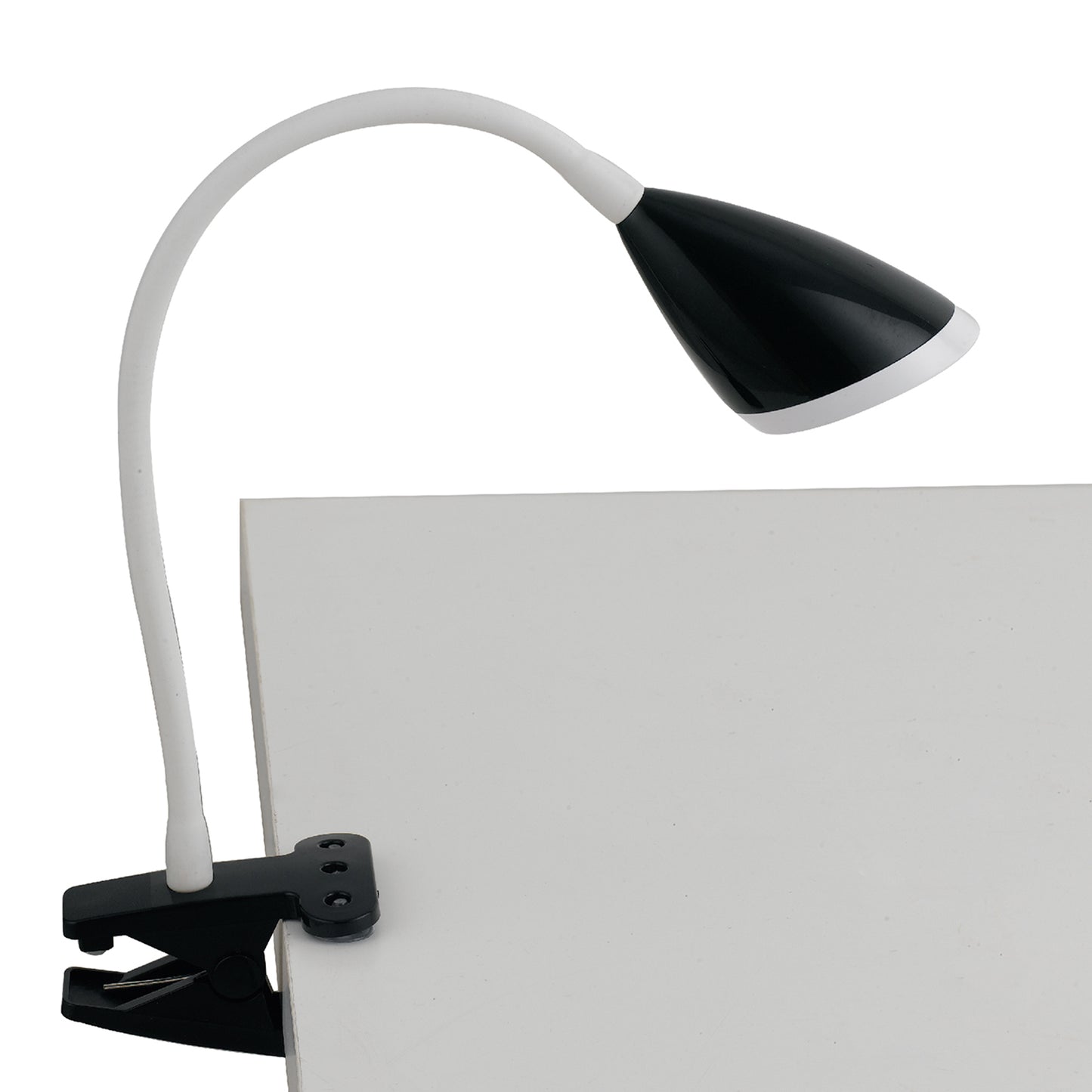 Lampada da letturaorientabile LED HEGEL nera con pinza di fissaggio 4000K (luce naturale)