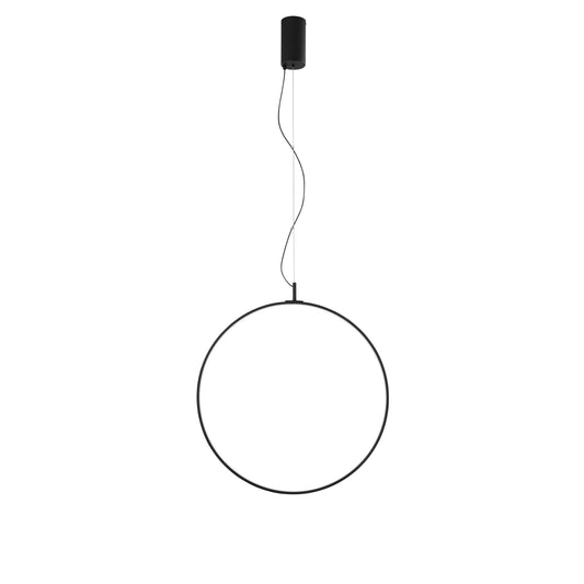 Sospensione LED TOORX in alluminio nero, CCT, Ø 60 cm.
