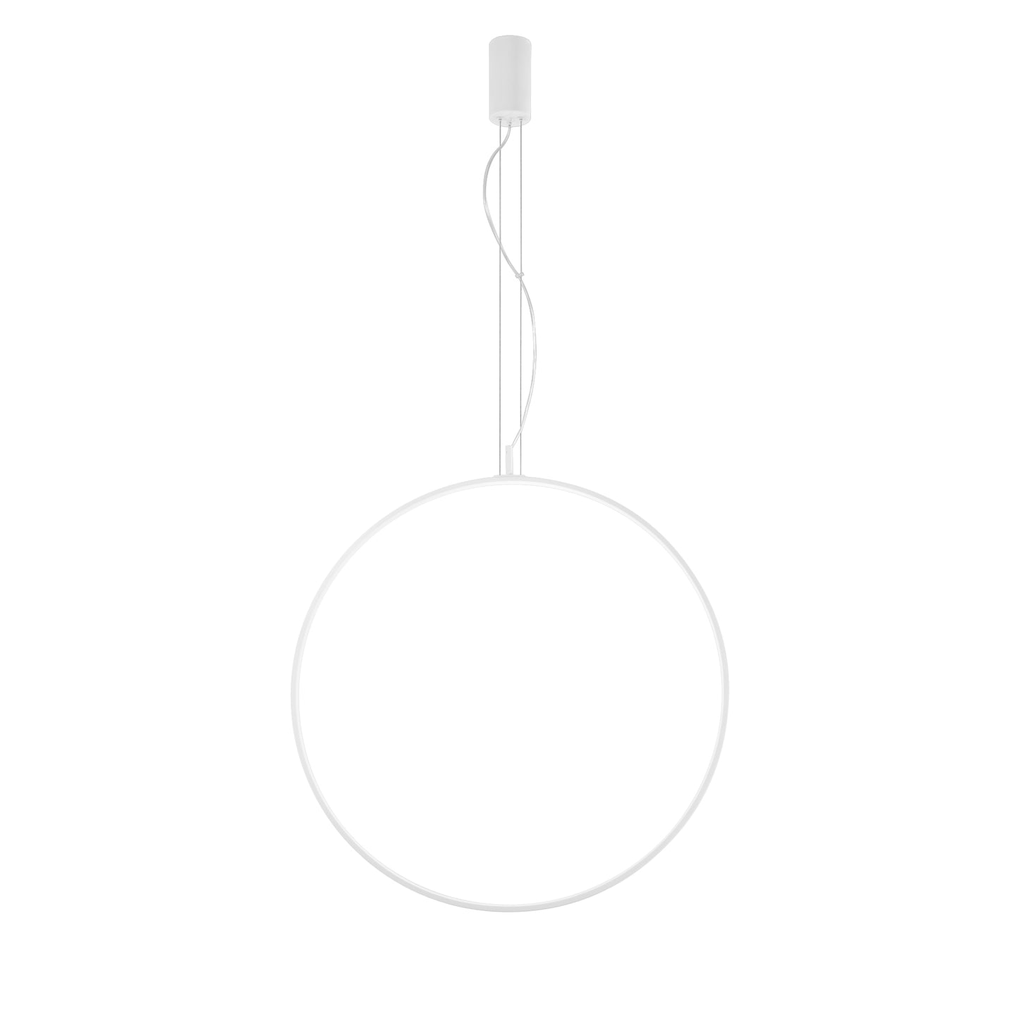 Sospensione LED TOORX in alluminio bianco, CCT, Ø 80 cm.