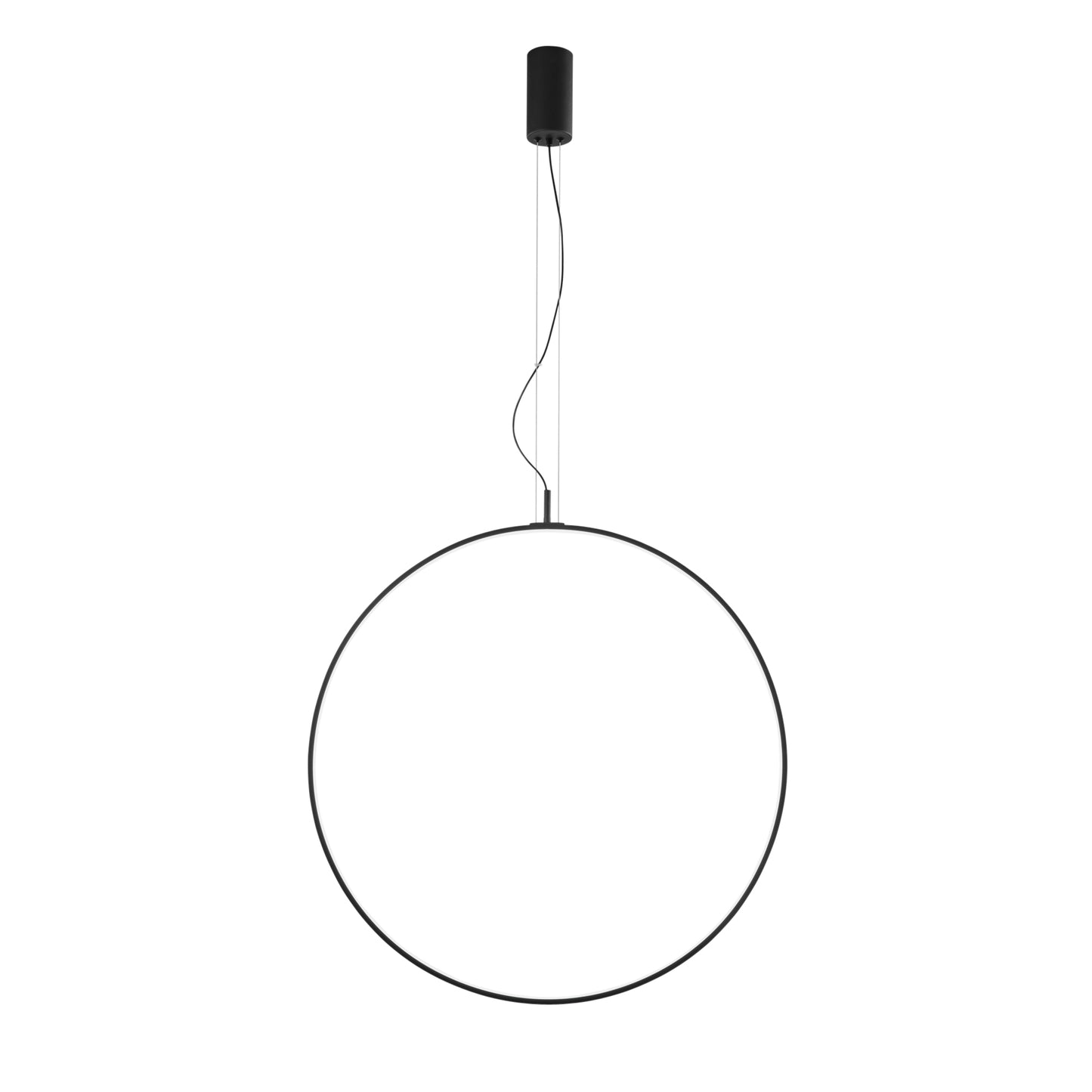 Sospensione LED TOORX in alluminio nero, CCT, Ø 80 cm.
