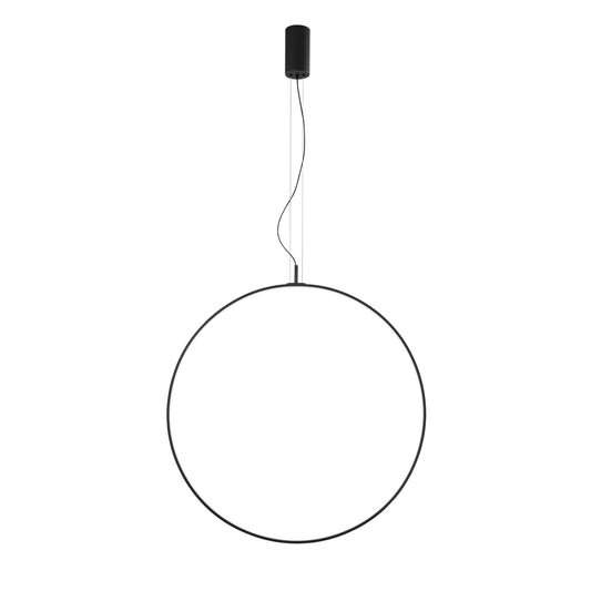 Sospensione LED TOORX in alluminio nero, CCT, Ø 80 cm.