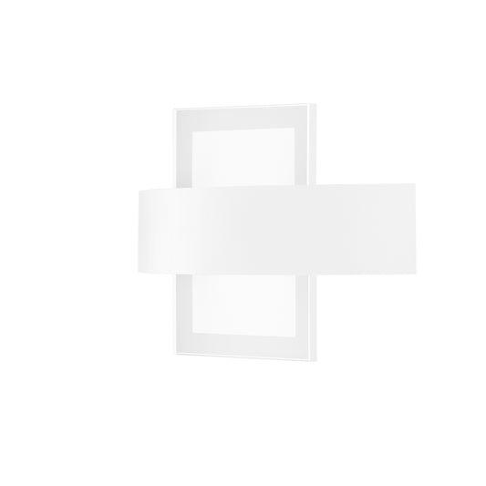 Applique LED TRESOR in metallo bianco con diffusore in vetro 4000K (luce naturale)