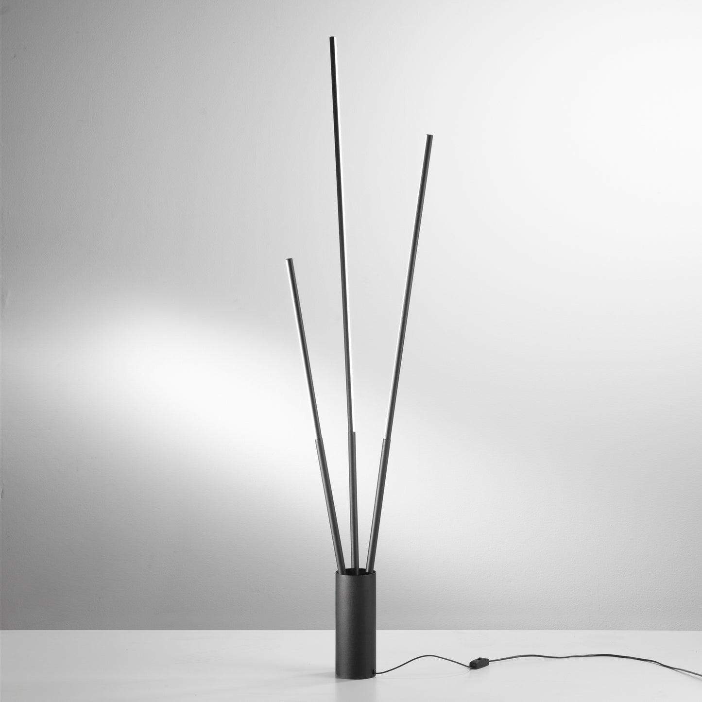 Piantana LED WANDS in metallo nero, CCT