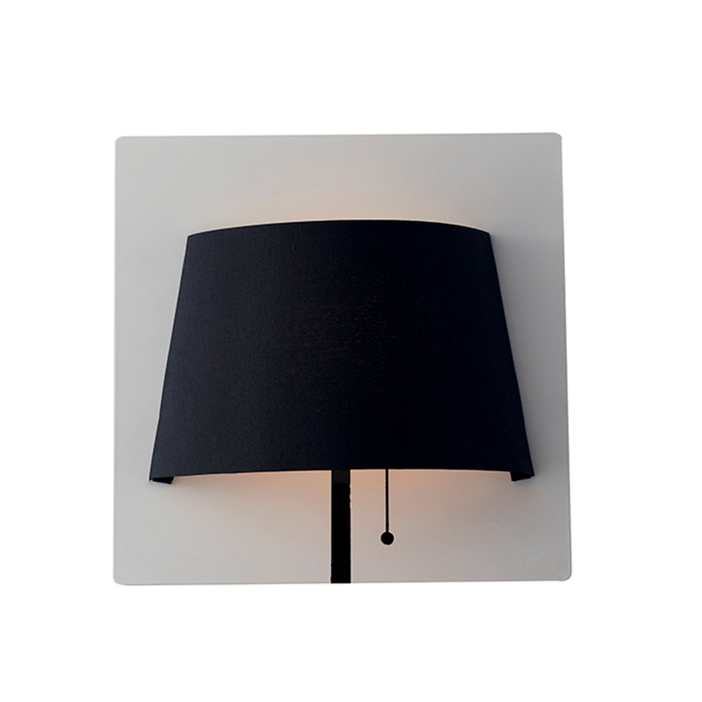 Applique LED WHAROL in metallo nero e paralume bianco 4000K (luce naturale)