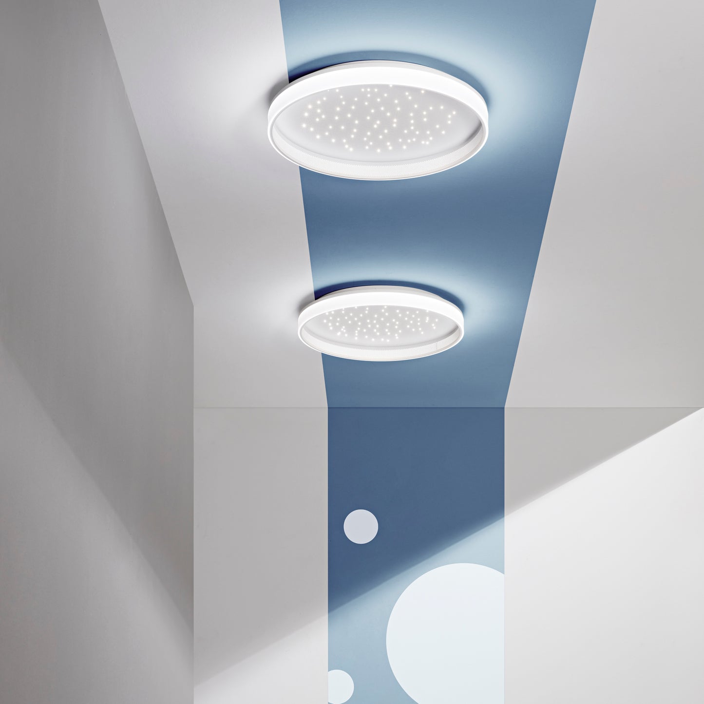 Plafoniera LED WISH bianca, CCT con Telecomando, Ø 40 cm.