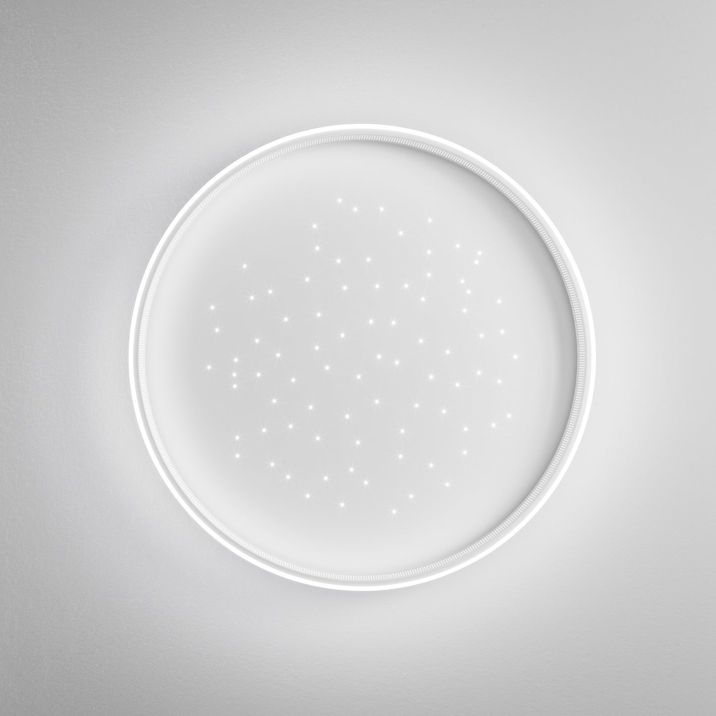 Plafoniera LED WISH bianca, CCT con Telecomando, Ø 60 cm.