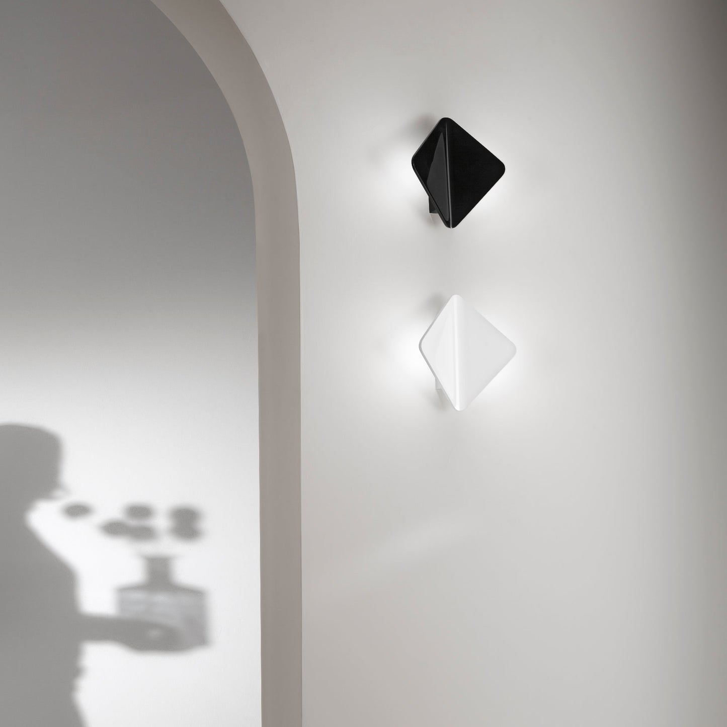 Applique LED KITE in alluminio nero 2x3W 4000K (Luce naturale)