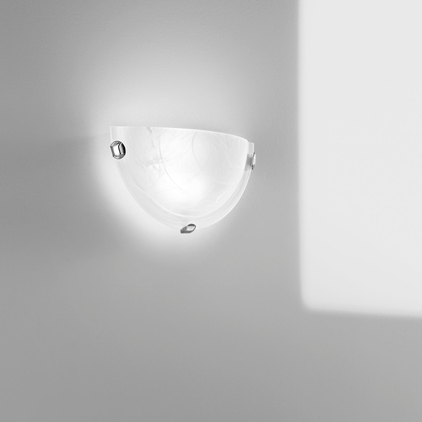 Applique LED LUNA in vetro bianco 12W 4000K (luce naturale)
