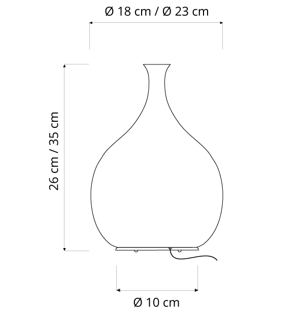 Luce liquida 2 — lampada da tavolo Ø 18 cm