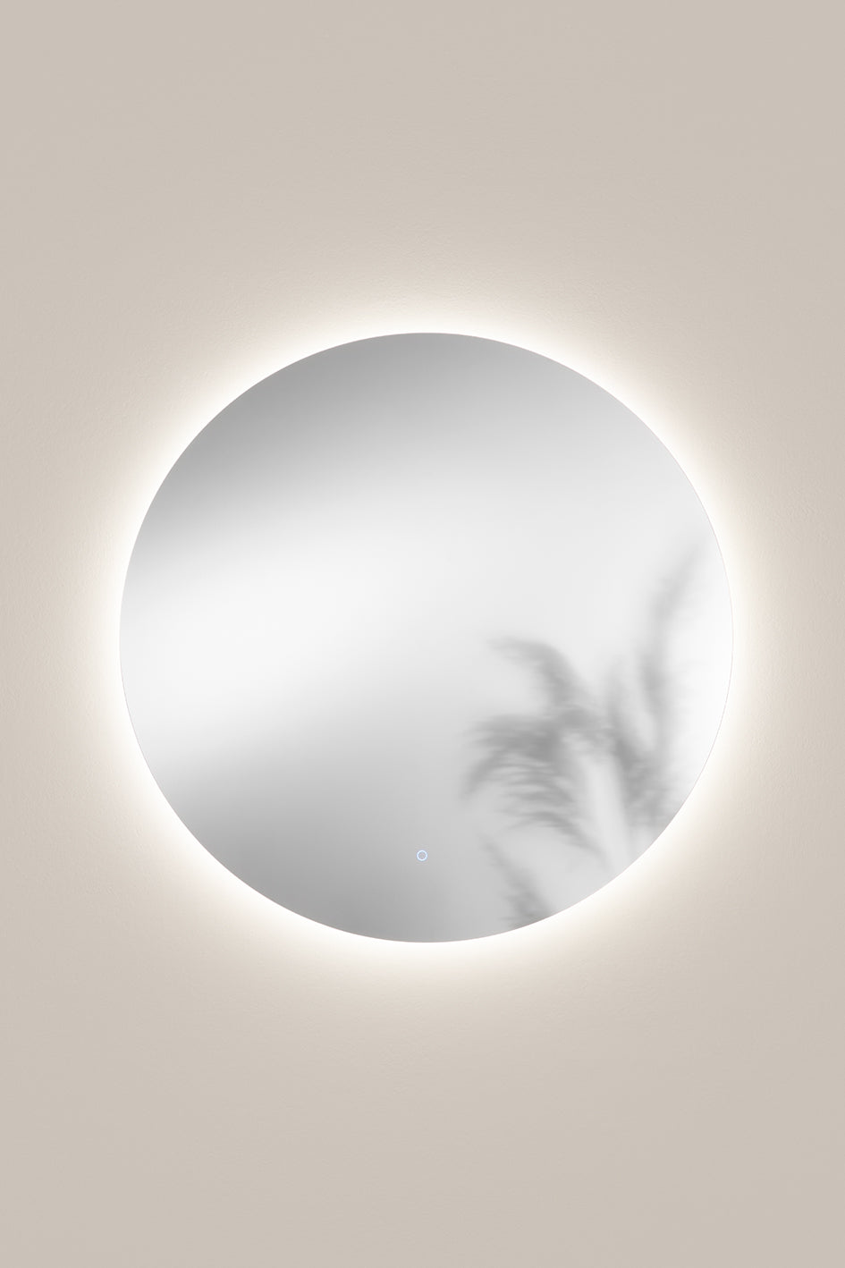 Specchio EYETECH tondo con illuminazione a LED, CCT 3 temperature, Touch dimming, pellicola antideflagrante, 100 cm