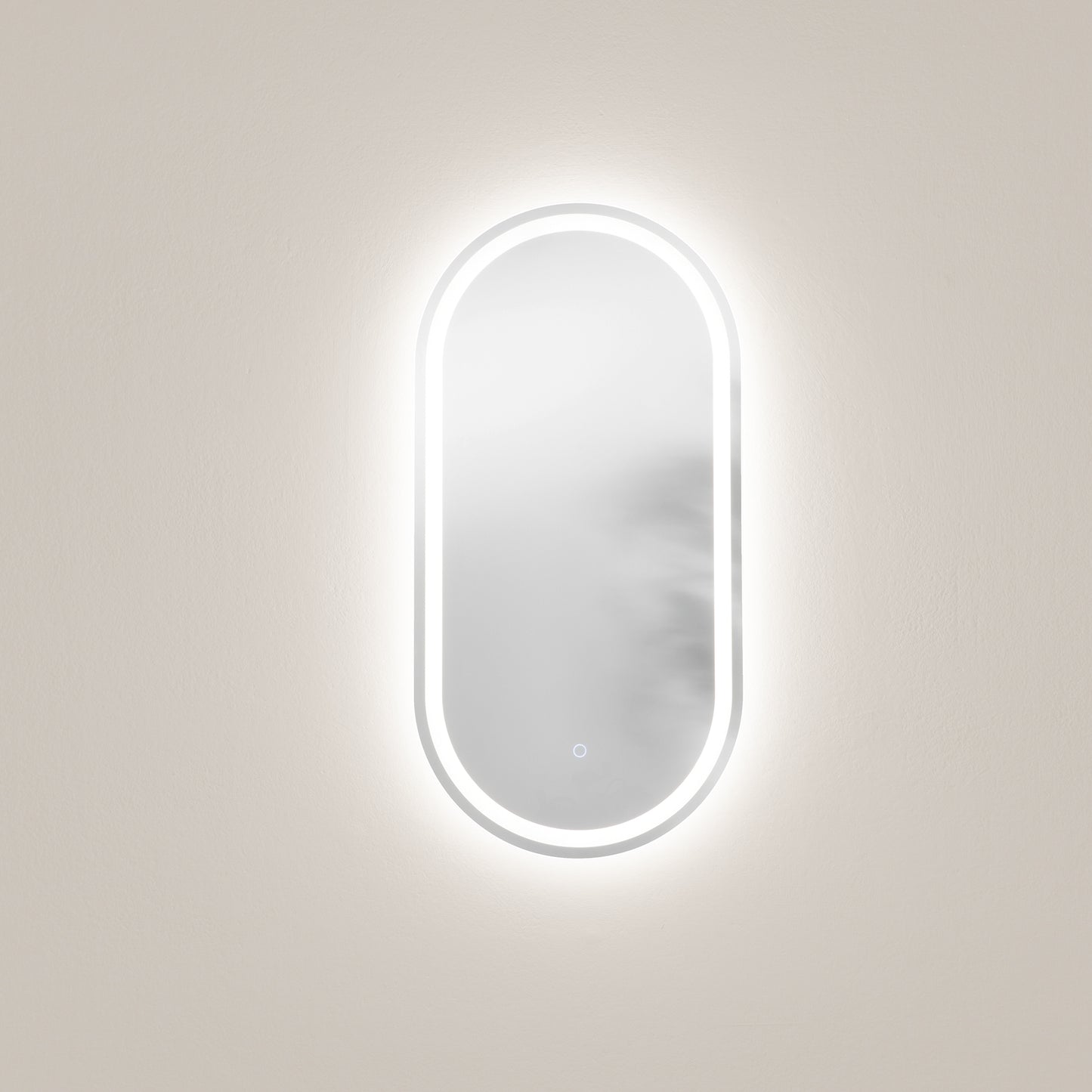 Specchio QUEEN ovale con illuminazione a LED, CCT 3 temperature, touch, pellicola antideflagrante, 40 X 80 cm