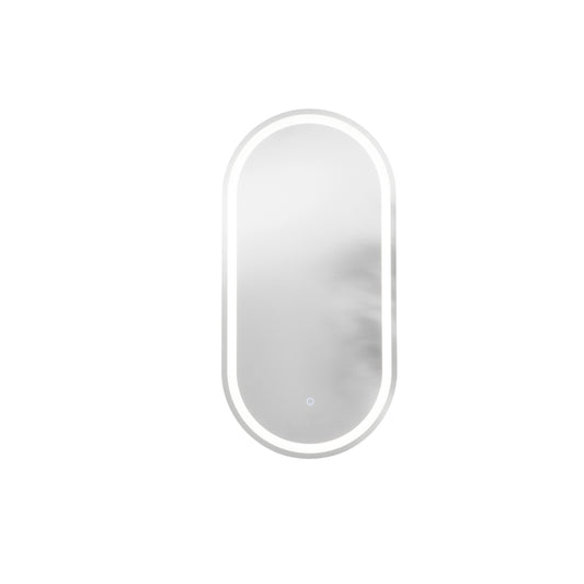 Specchio QUEEN ovale con illuminazione a LED, CCT 3 temperature, touch, pellicola antideflagrante, 40 X 80 cm
