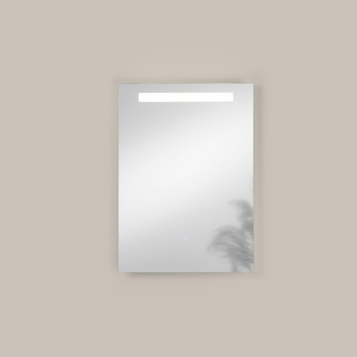 Specchio LINEA con illuminazione a LED, rettangolare, CCT 3 temperature, pulsante touch dimming, pellicola antideflagrante, 50 x 70 cm