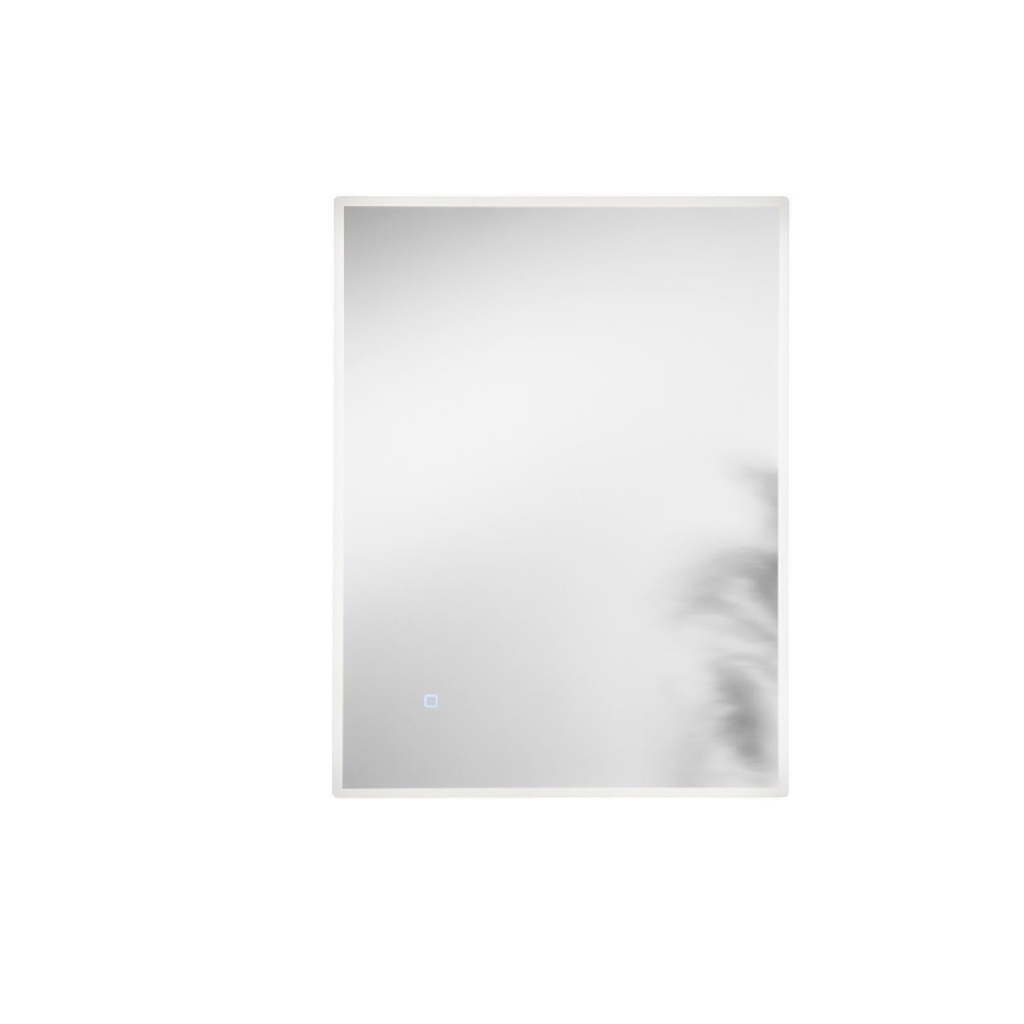 Specchio FRAME con illuminazione a LED, rettangolare con angoli smussati, CCT 3 temperature, touch dimming, pellicola antideflagrante, 80 x 60 cm