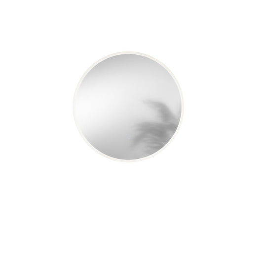 Specchio MIRAGRAM con illuminazione a LED, tondo, CCT 3 temperature, pulsante touch dimming, pellicola antideflagrante, 60 cm