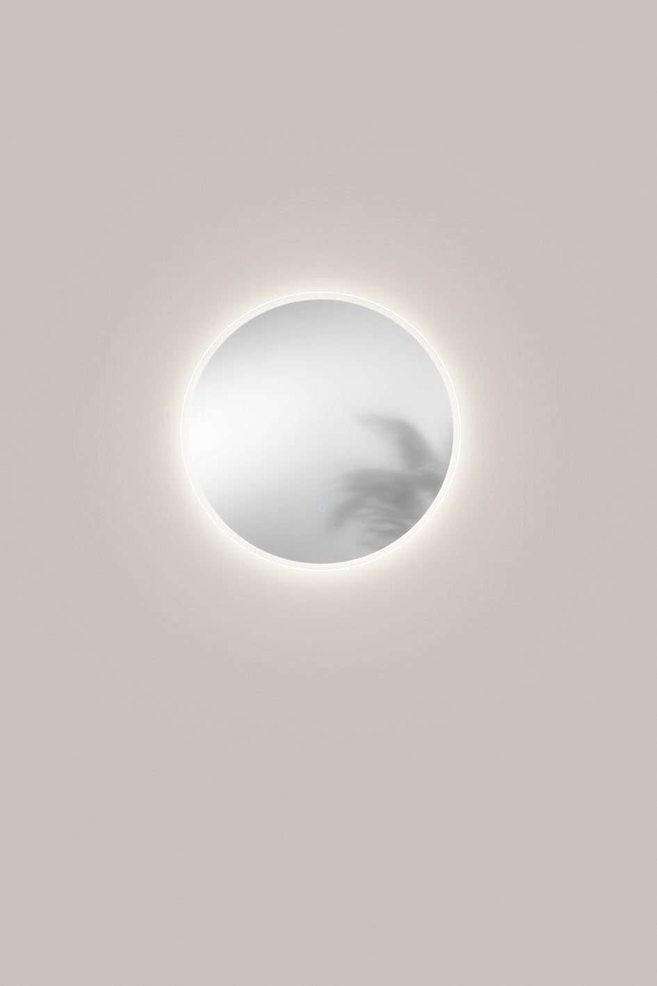 Specchio MIRAGRAM con illuminazione a LED, tondo, CCT 3 temperature, pulsante touch dimming, pellicola antideflagrante, 60 cm