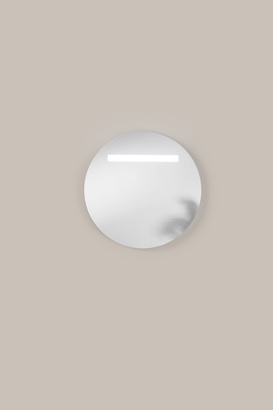 Specchio LINEA con illuminazione a LED, tondo, CCT 3 temperature, pulsante touch dimming, pellicola antideflagrante, 60 cm
