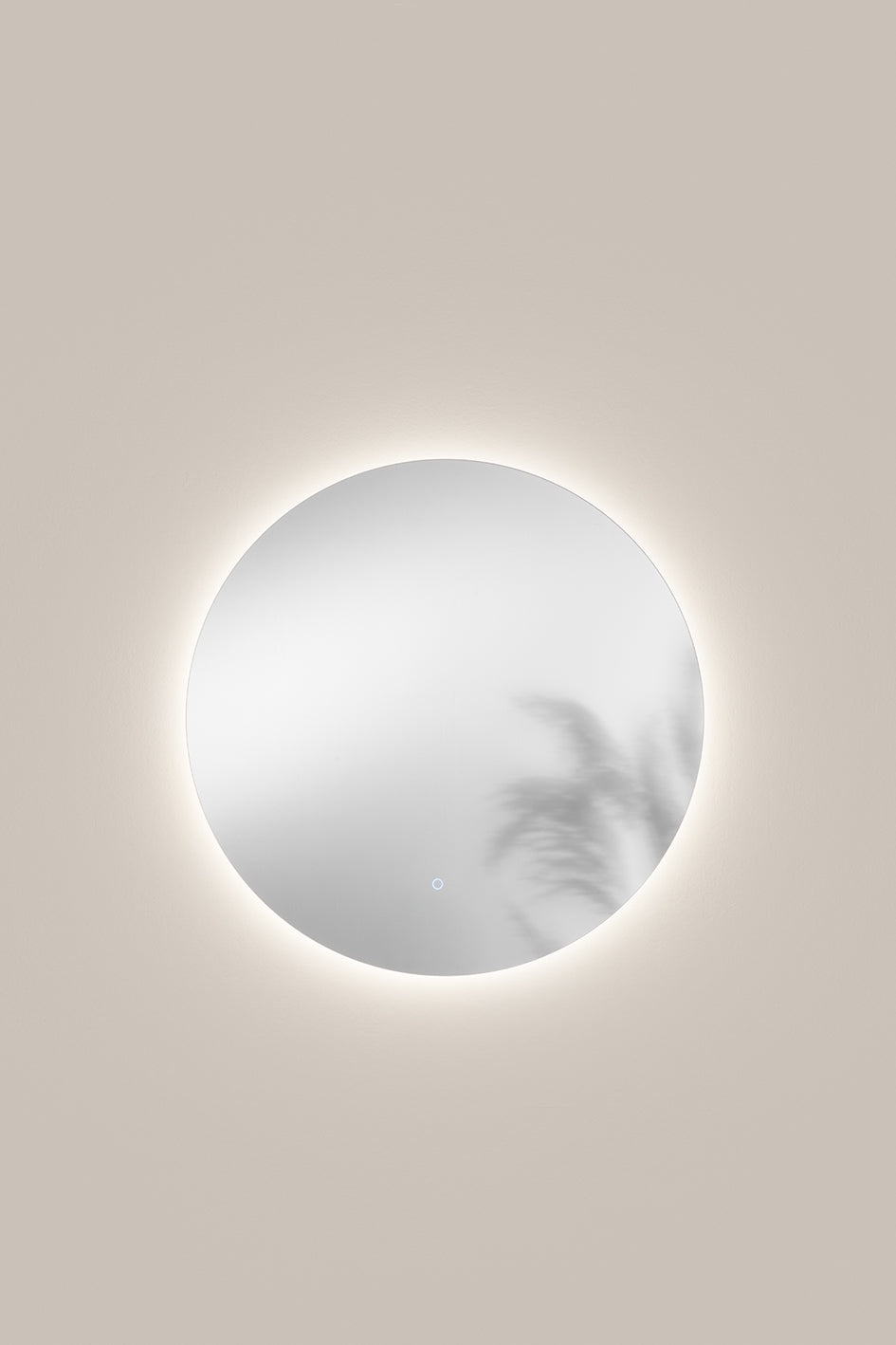 Specchio EYETECH tondo con illuminazione a LED, CCT 3 temperature, Touch dimming, pellicola antideflagrante, 80 cm