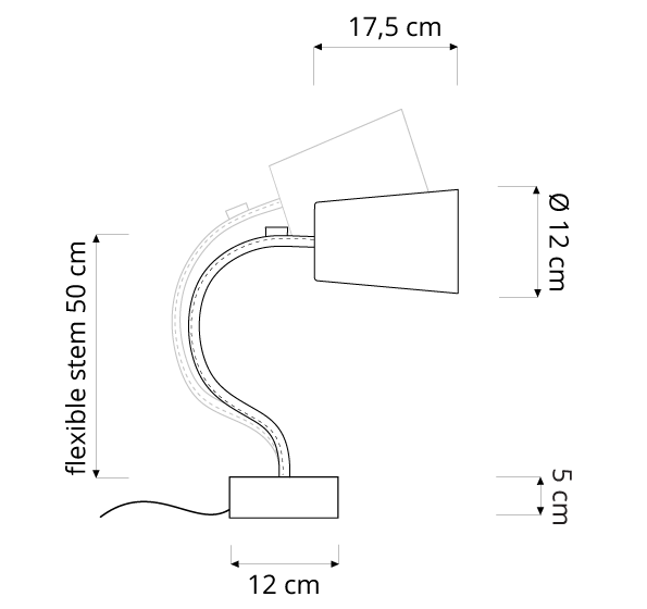 Paint t2 cemento — lampada da tavolo Ø 12 cm
