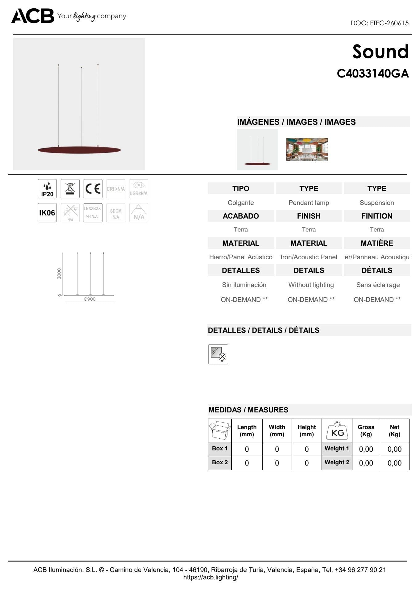 Scheda tecnica Sound - ACB