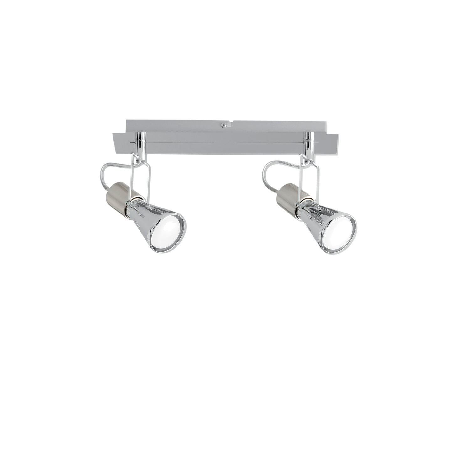 Plafoniera Spot CADILLAC in metallo cromato con 2 punti luce orientabili