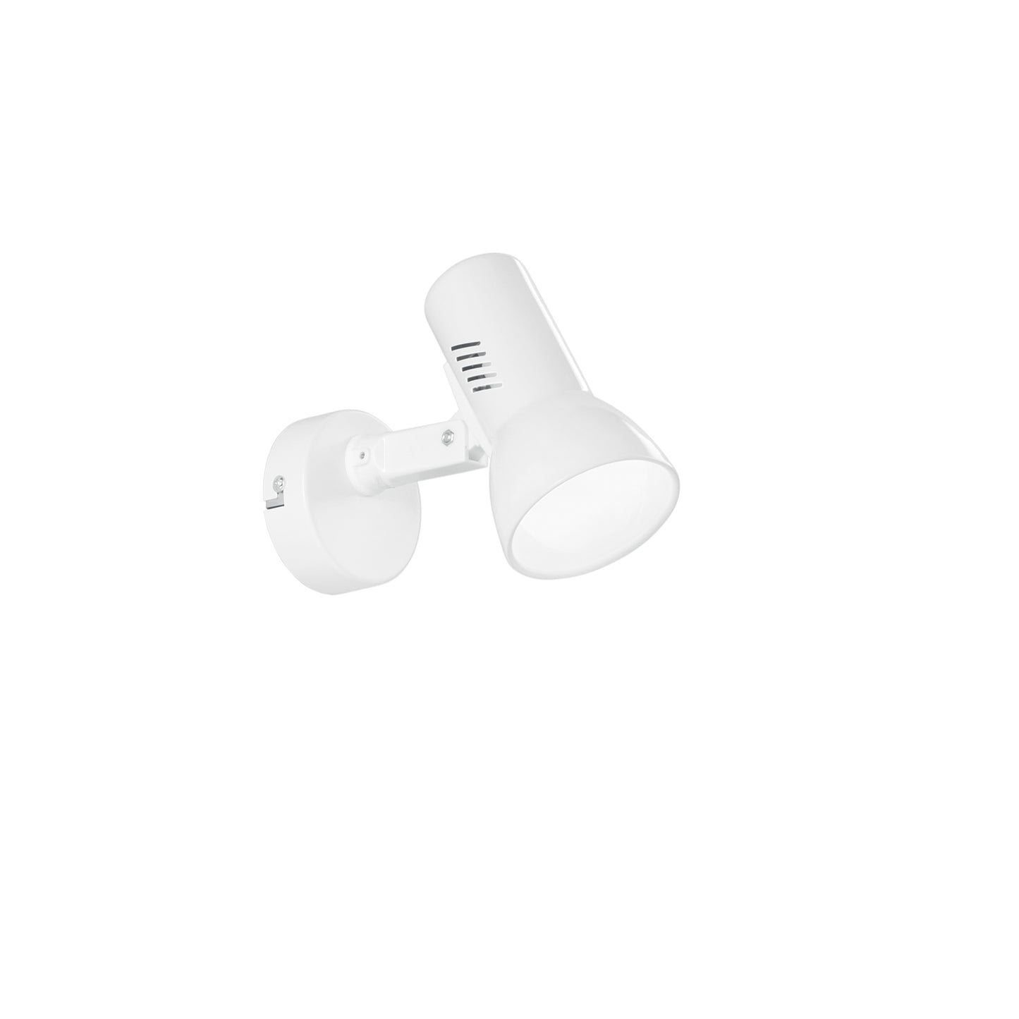 Spot CARRERA in metallo bianco con diffusore orientabile