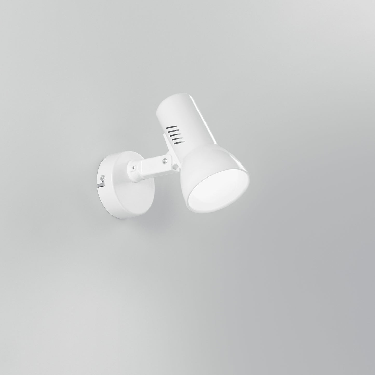 Spot CARRERA in metallo bianco con diffusore orientabile