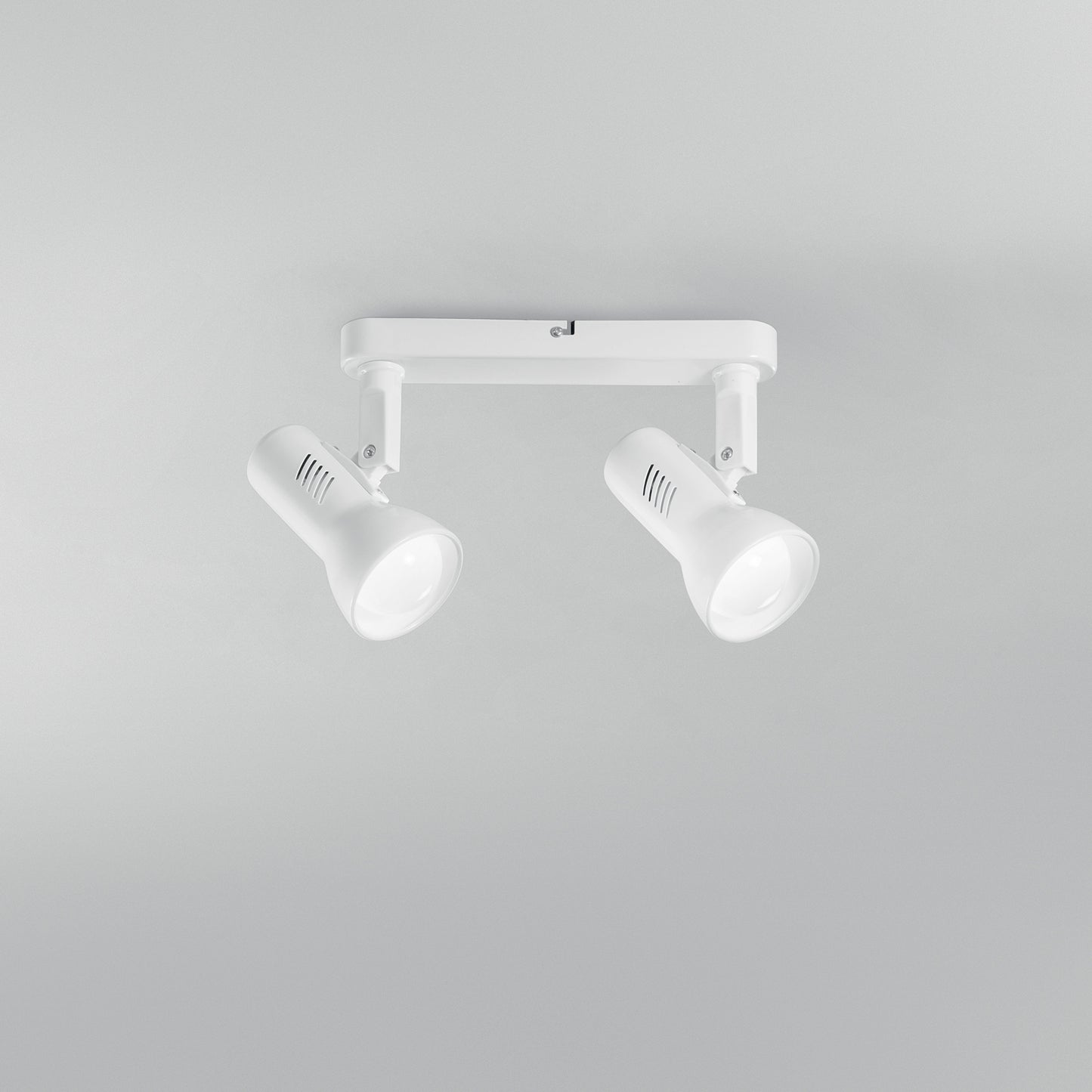 Spot CARRERA in metallo bianco con 2 diffusori orientabili