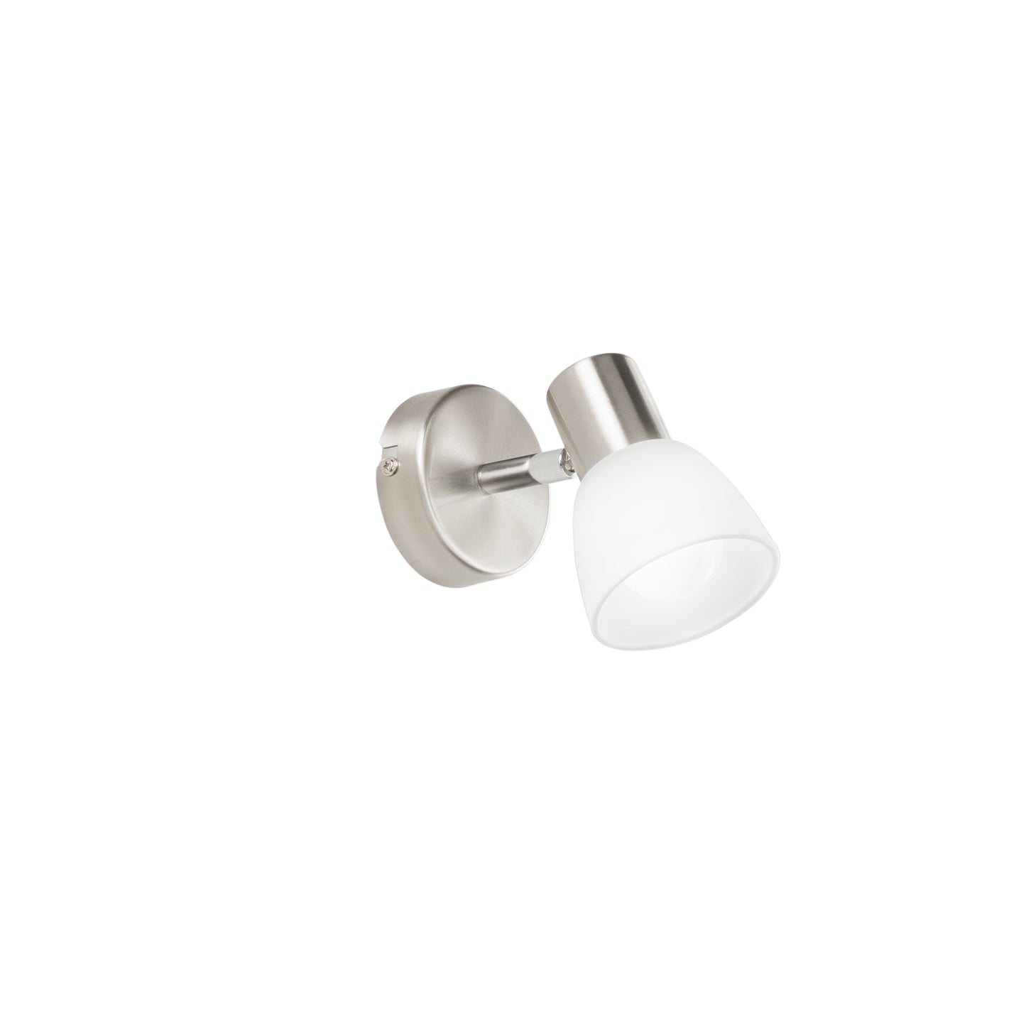 Spot MITO in metallo nichel 1 diffusore orientabile in vetro