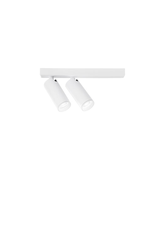 Spot Plauto bianco in metallo - 2 punti luce