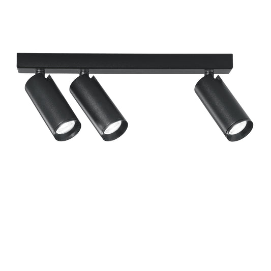 Spot Plauto in metallo nero - 3 punti luce
