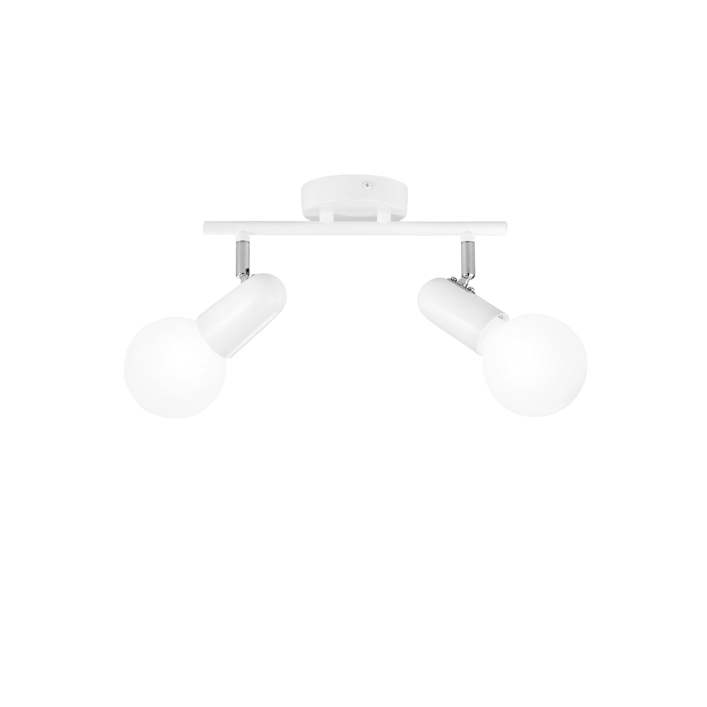 Spot PUNTO in metallo bianco con 2 punti luce orientabili