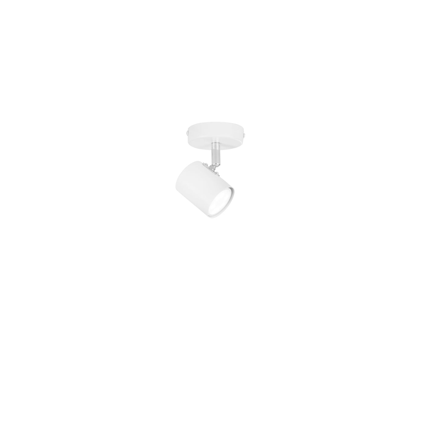Spot ZERO in metallo bianco con 1 punto luce orientabile