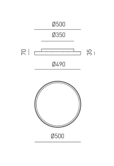 Acelia P/M — Lampada da soffitto a LED