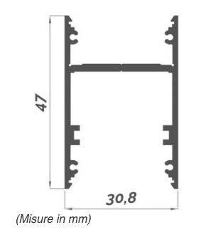 Infinity — Applique lineare a LED Emissione verso l'alto