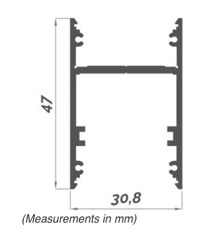 Infinity — Sospensione lineare a LED Emissione verso l'alto