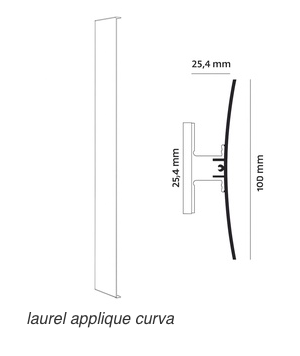 Laurel — Applique curva a LED