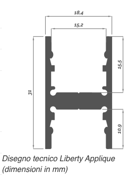 Liberty — Applique a LED Emissione verso il basso