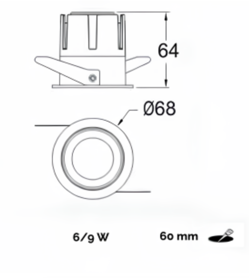 Nur XS 9W — Faretto da incasso a LED
