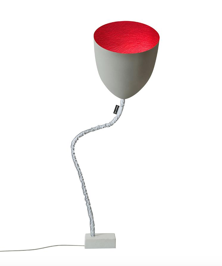 Flower cemento — lampada da terra Ø 33,5 cm