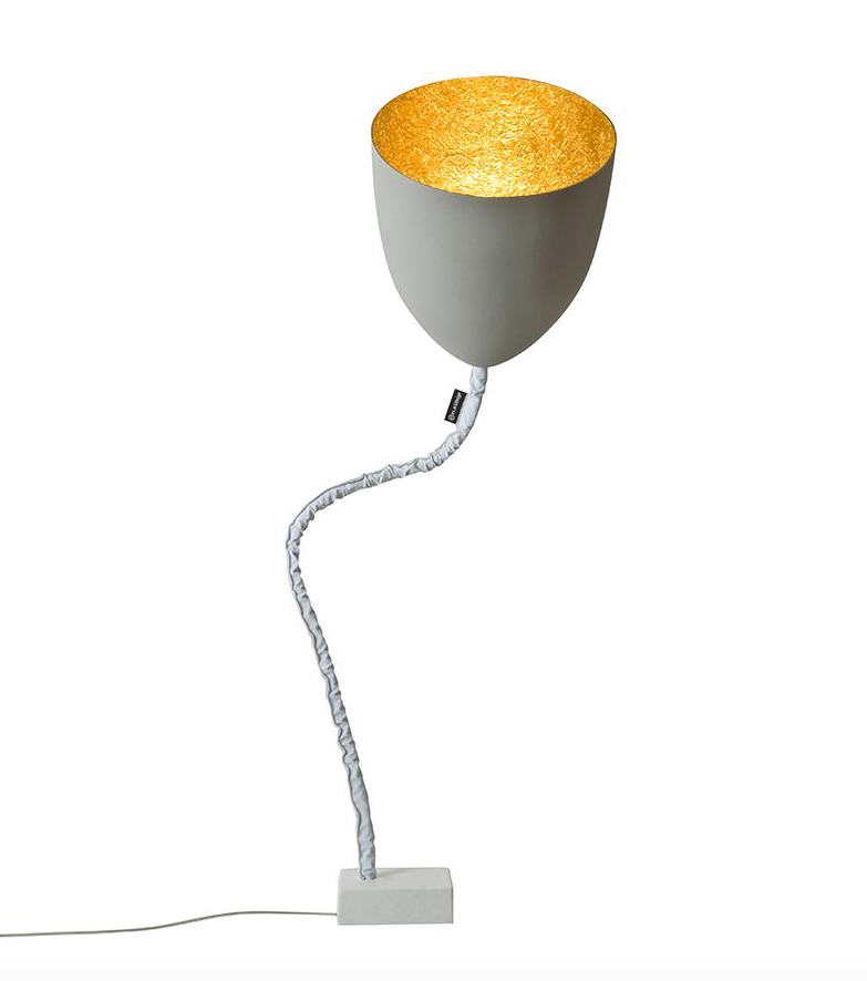 Flower cemento — lampada da terra Ø 33,5 cm