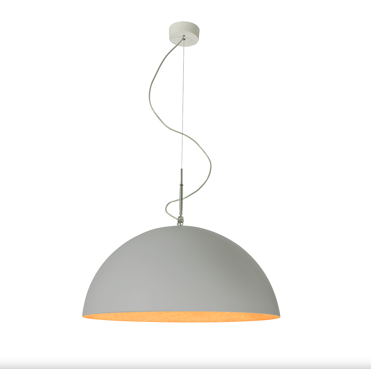 Mezza luna 1 cemento — sospensione Ø 70 cm