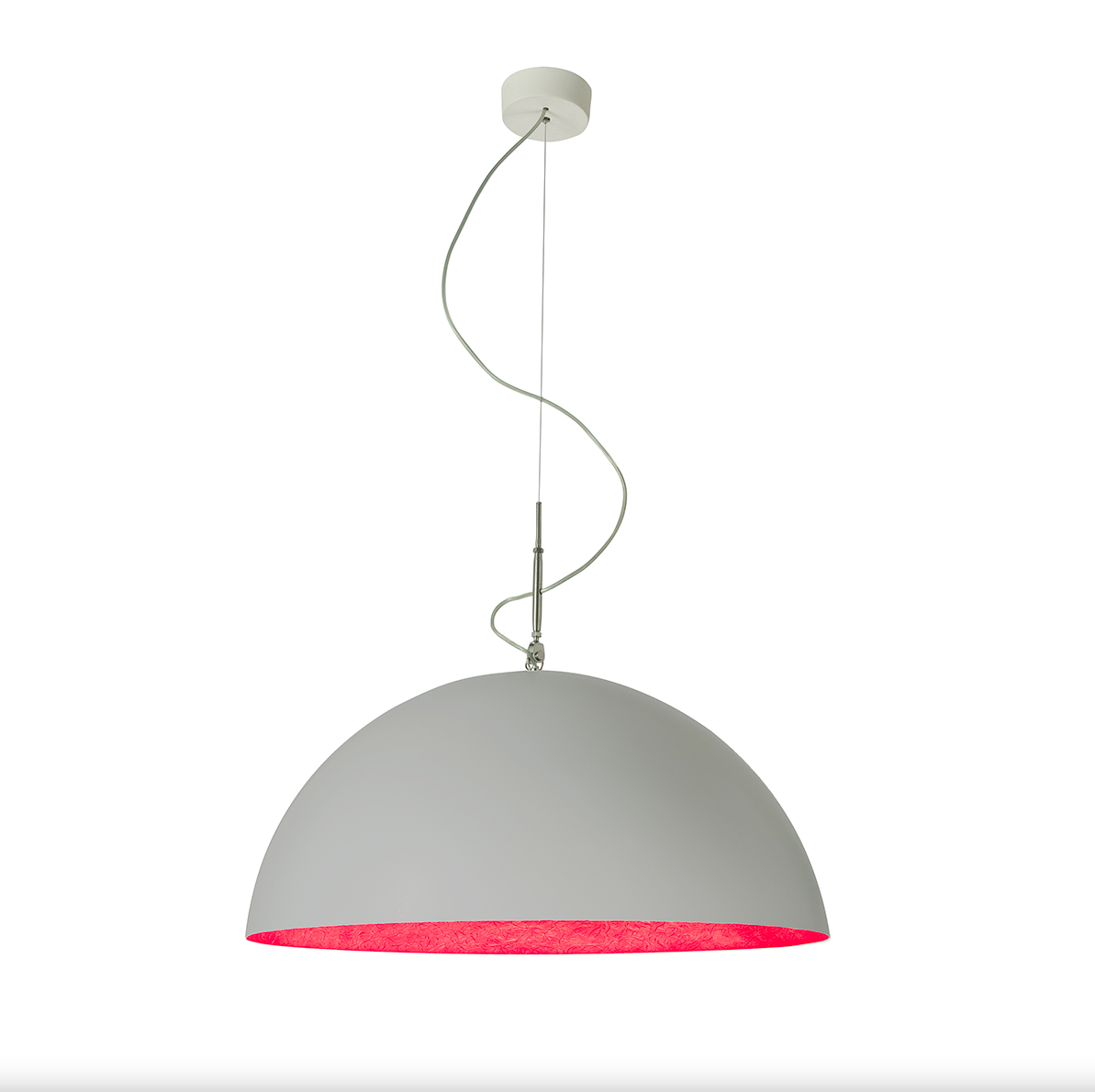Mezza luna 1 cemento — sospensione Ø 70 cm