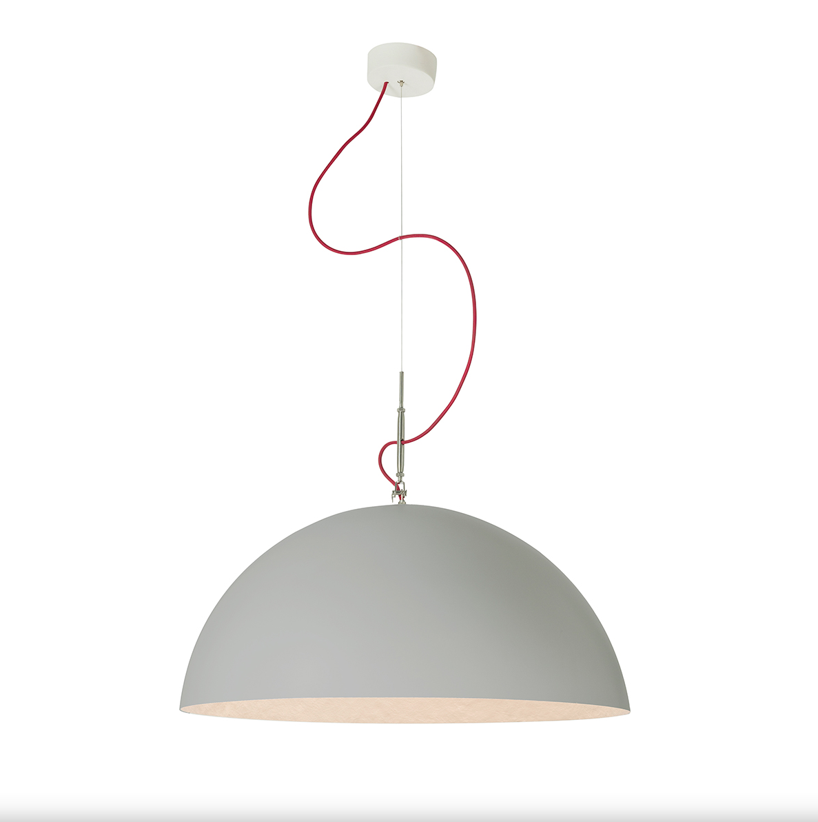 Mezza luna 2 cemento — sospensione Ø 120 cm