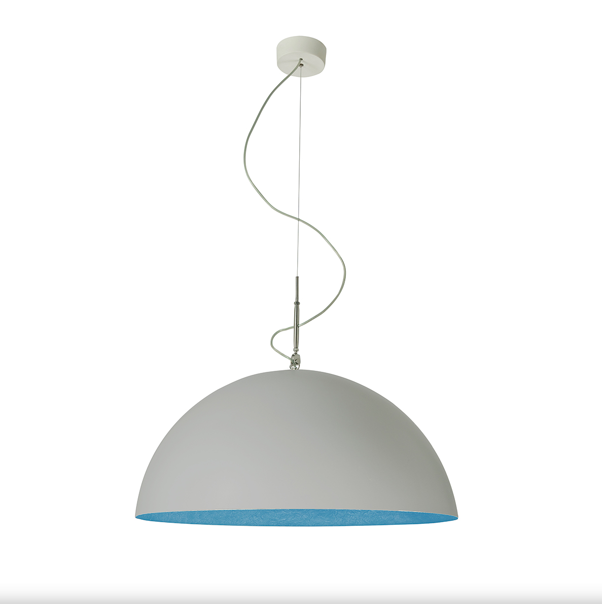 Mezza luna 2 cemento — sospensione Ø 120 cm